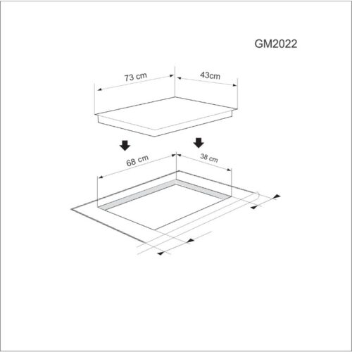 Thiết kế của Bếp từ Munchen GM2022 (Dòng sản phẩm Malaysia)