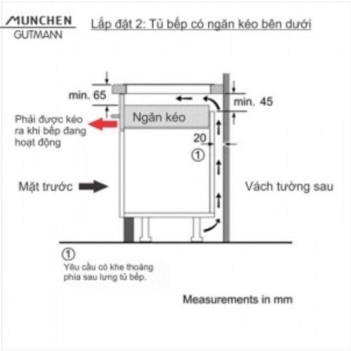 Bếp từ Munchen GM292IN (Unendlichkeit Series - Germany) 5 Thiết kế lắp đặt của Bếp từ Munchen GM292IN (Unendlichkeit Series - Germany)