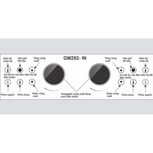 Bếp từ Munchen GM292IN (Unendlichkeit Series - Germany) 3 Bảng điều khiển của Bếp từ Munchen GM292IN (Unendlichkeit Series - Germany)