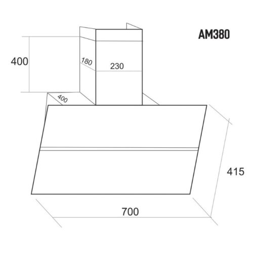 Máy hút mùi áp tường Munchen AM380 (Auto Open Series)-1